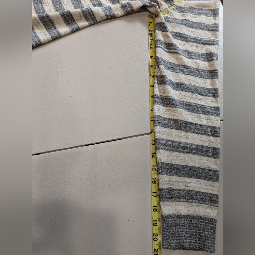 KERSH SWEATER Lightweight STRIPED NEON YELLOW TRIM - Picture 8 of 9